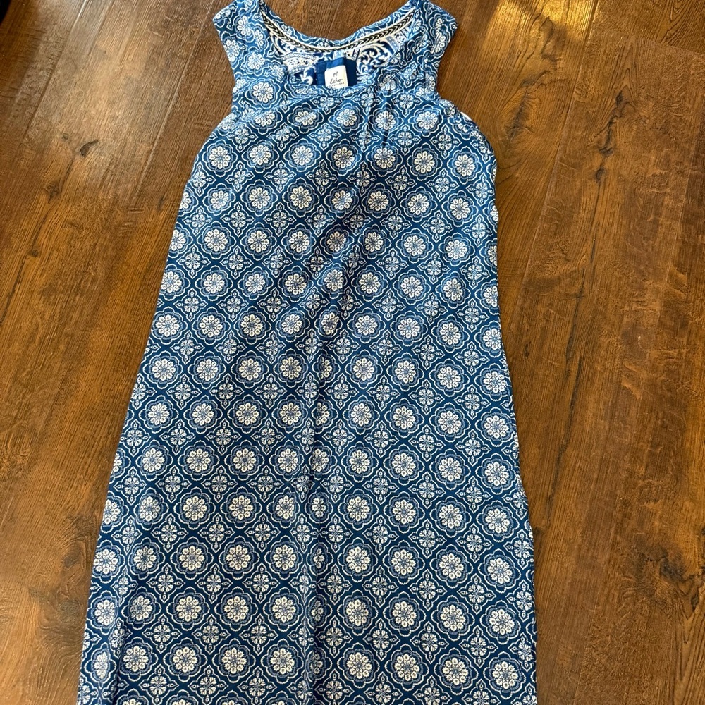 Echo Sleepwear Blue Print Nightgown Size M